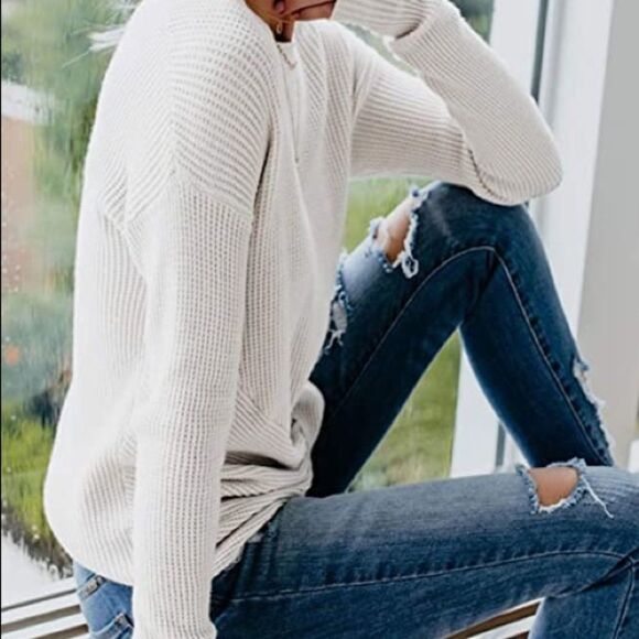 ✨Long Sleeve Sweater Twist Knot Front Pullover✨ - Picture 5 of 7